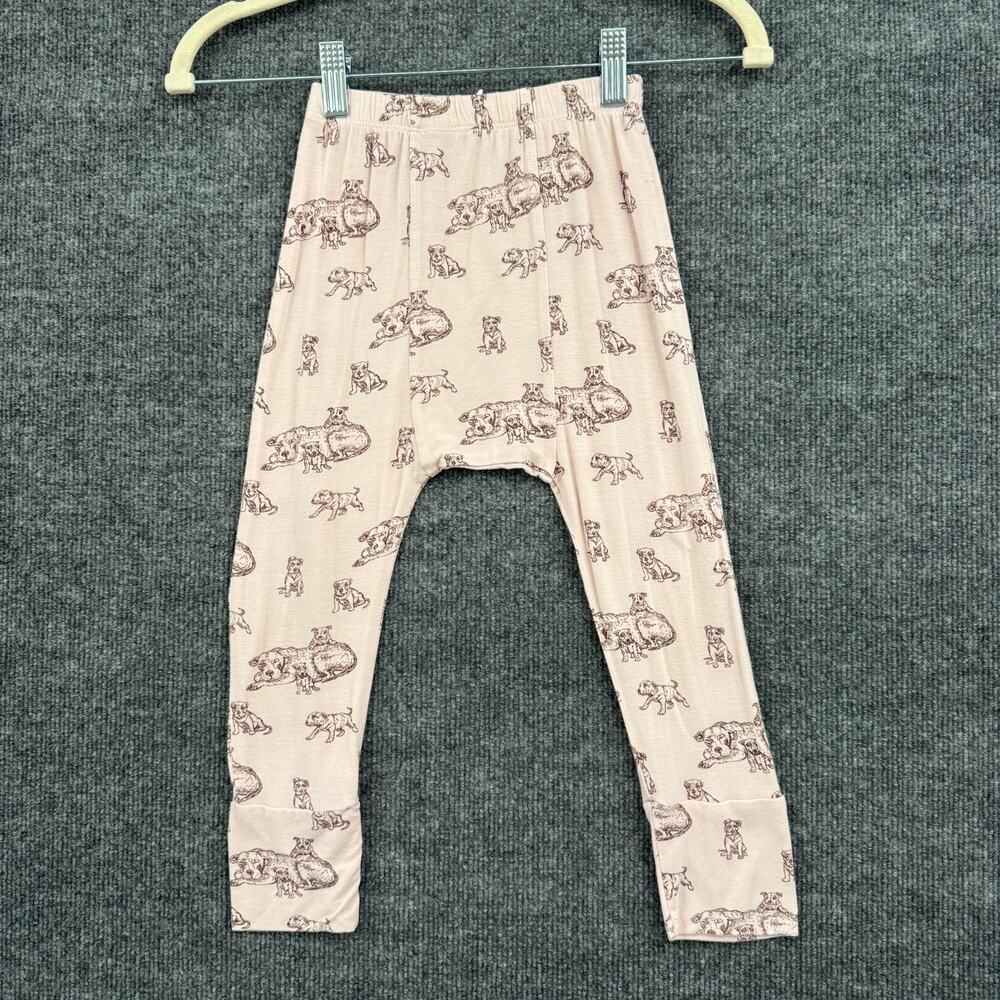 Kate Quinn Bamboo Panda Pants Size 3T Pink Pit Bull Sweatpants Pull On